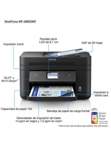Impressora Epson WorkForce WF-2885DWF... Impressora Epson WorkForce WF-2885DWF...