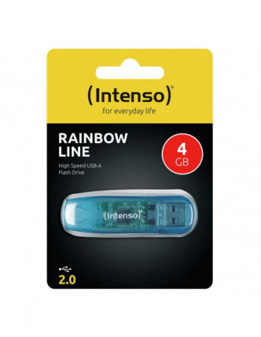 Pendrive Intenso 4gb Rainbow Line Azul