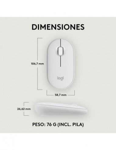Pebble Mouse 2 M350s TONAL WHITE Pebble Mouse 2 M350s TONAL WHITE