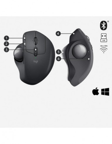 Rato Logitech MX Ergo Trackball, Sem...