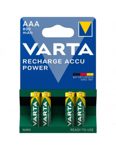 Pilha Recarregável Varta AAA 800mAh...