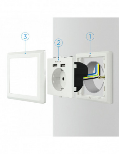 Tomada Nanocable 10.35.0010: Schuko...