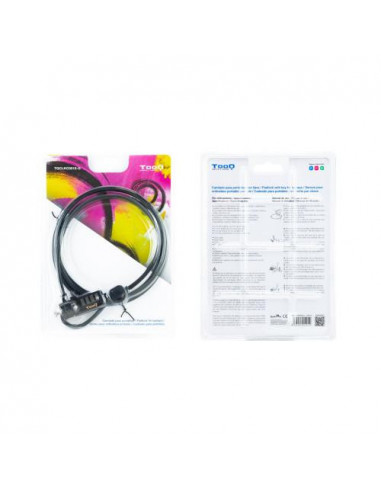 Cabo de Segurança TooQ com Combinação... Cabo de Segurança TooQ com Combinação...