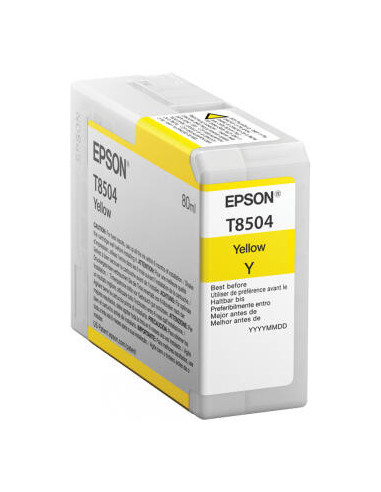 Tinteiro EPSON T8504 Amarelo -...