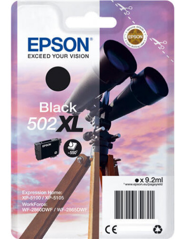 Tinteiro EPSON 502 Preto XL + Alarme...