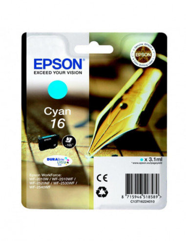 Tinteiro EPSON 16 Ciano + Alarme RF -...