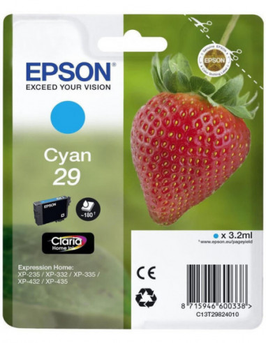 Tinteiro Epson Claria Home Cyan 29:...