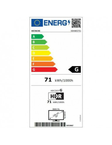 TV LED 50´´ Hitachi 50HAK5751 Android... TV LED 50´´ Hitachi 50HAK5751 Android...