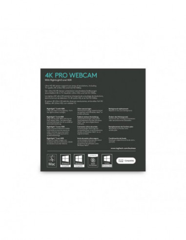 Câmara Web Logitech Brio, 4K Ultra...
