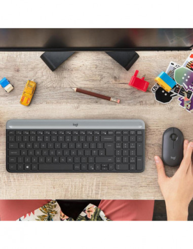 Logitech Slim Wireless Combo MK470 -...