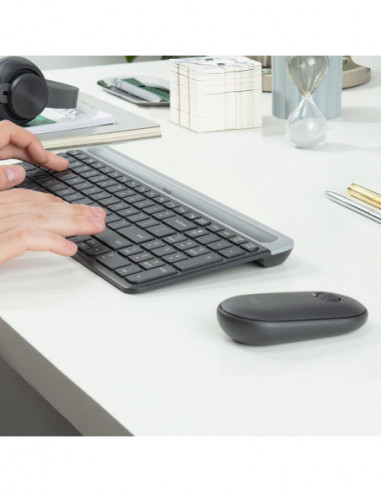 Logitech Slim Wireless Combo MK470 -...