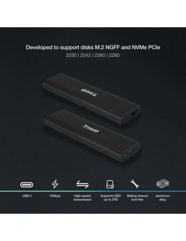 Caixa Externa Tooq Shura para SSD M.2...