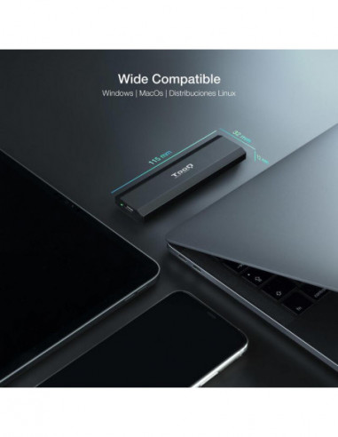 Caixa Externa Tooq Shura para SSD M.2...