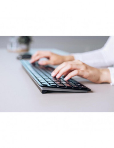Teclado Sem Fio Cherry KW 9100 Slim,... Teclado Sem Fio Cherry KW 9100 Slim,...