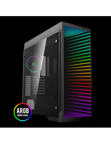 GABINETE GAMER GAMEMAX INFINITY ABYSS RGB MID TOWER VIDRO TEMPERADO BLACK -  M908-TR