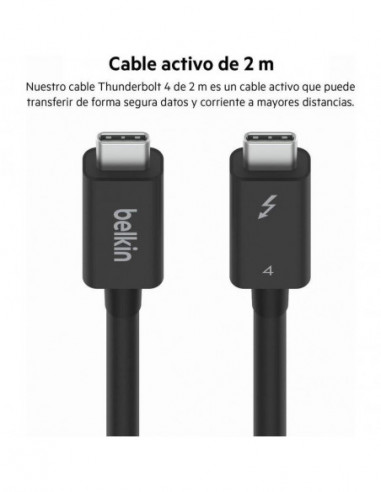 Cabo USB Belkin Thunderbolt 4 Ativo... Cabo USB Belkin Thunderbolt 4 Ativo...