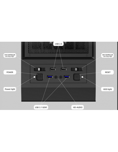 Caixa Gamemax Abyss TR Full Tower -...