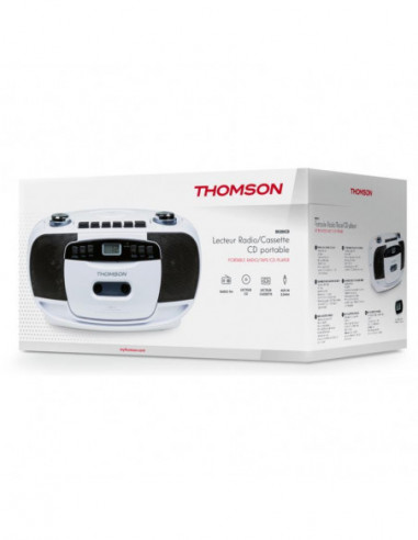 Thomson - Rádio Cd K7 Branco Rk201cd Thomson - Rádio Cd K7 Branco Rk201cd