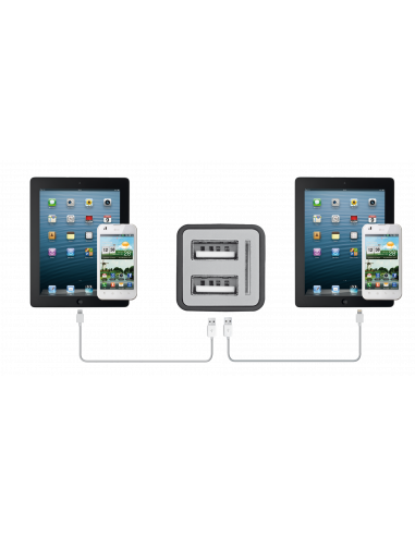 Carregador Isq. DC>DC TRUST 2xUSB 12W
