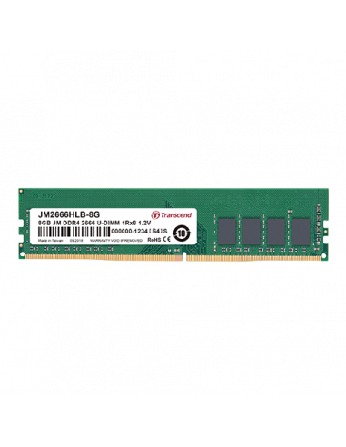 Memória DDR4 8GB 2666MHz Transcend...