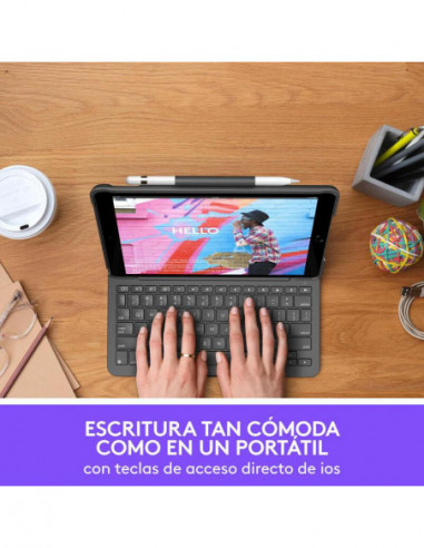 Capa com Teclado Logitech Slim Folio...