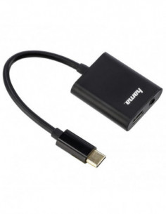 Hub 2in1 HAMA USB-C-Audio &...