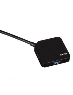 HUB HAMA USB 3.0 preto (Caixa)