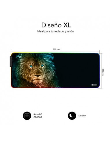 Tapete de Rato SUBBLIM Leon XL RGB