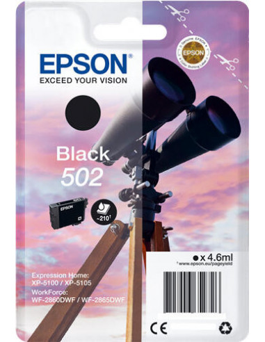 Tinteiro EPSON 502 Preto + Alarme RF...