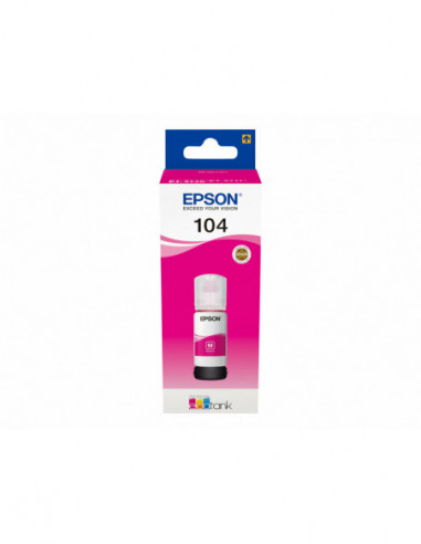 EPSON 1LB 104 EcoTank Magenta ink bottle