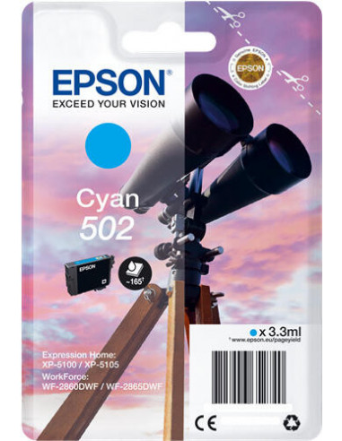 Epson Singlepack Cyan 502 Ink -...