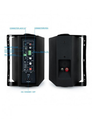 Colunas Tooq TQOWS-01B: 2x30W,... Colunas Tooq TQOWS-01B: 2x30W,...