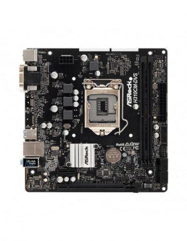 Placa Mãe ASRock H310CM-DVS, µATX,... Placa Mãe ASRock H310CM-DVS, µATX,...