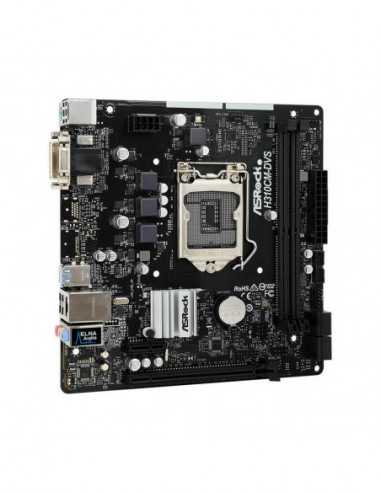 Placa Mãe ASRock H310CM-DVS, µATX,... Placa Mãe ASRock H310CM-DVS, µATX,...