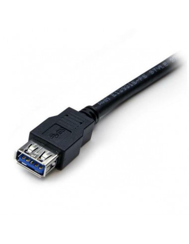 1m Black USB 3.0 Extension Cable M/F