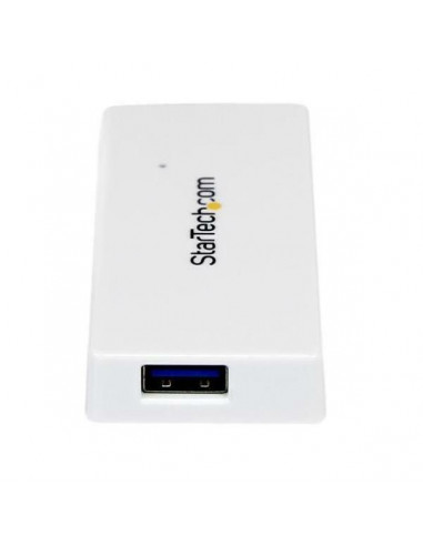 Portable 4 Port Mini USB 3.0 Hub - White Portable 4 Port Mini USB 3.0 Hub - White