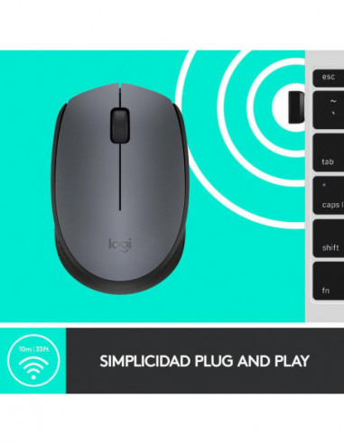 Rato Logitech M170, Inalámbrico,...