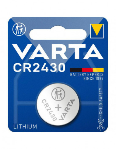 Pilha de Botão Varta CR2430 de Lítio 3V Pilha de Botão Varta CR2430 de Lítio 3V