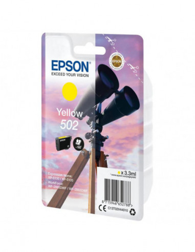 Tinteiro Epson 502 Amarelo (3,3ml) -... Tinteiro Epson 502 Amarelo (3,3ml) -...