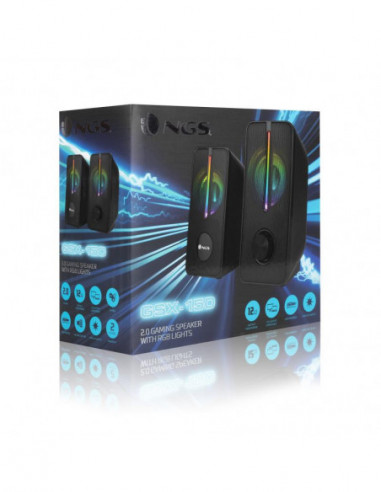 Colunas NGS GSX-150: 2.0 Canais, 6W...