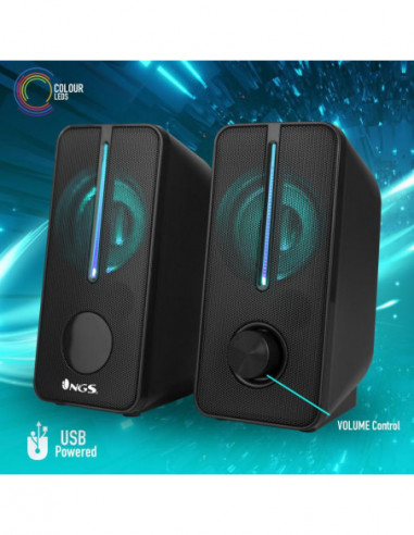 Colunas NGS GSX-150: 2.0 Canais, 6W...