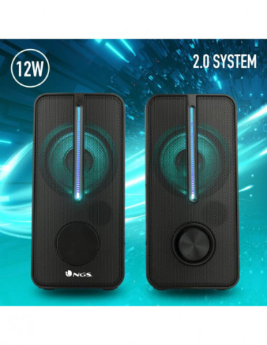 Colunas NGS GSX-150: 2.0 Canais, 6W...