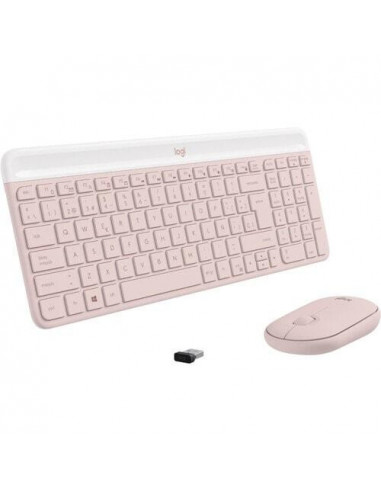 Teclado Logitech MK470 Slim Combo - Rosa Teclado Logitech MK470 Slim Combo - Rosa