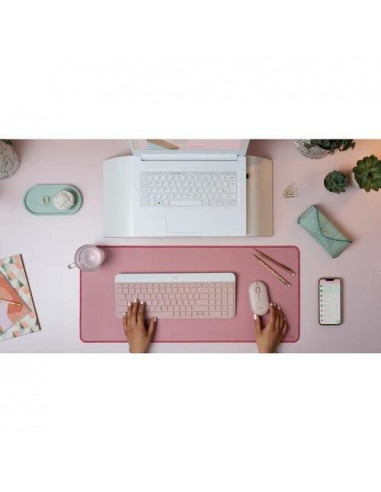 Teclado Logitech MK470 Slim Combo - Rosa Teclado Logitech MK470 Slim Combo - Rosa
