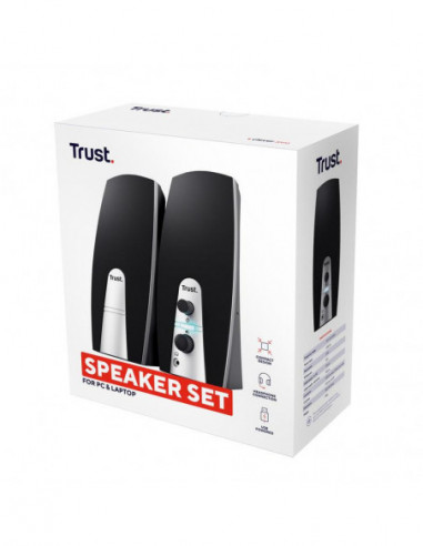 Colunas de Som TRUST 24660 2.0 - 10W,...