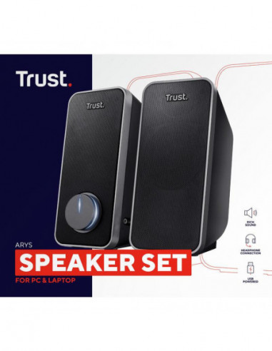 Colunas 2.0 Trust Arys 14W RMS -...