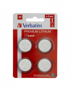 Pilhas Verbatim CR2450: 3V,...