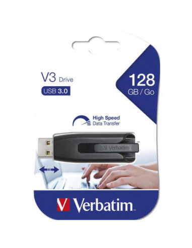 Pen Drive Verbatim V3, 128GB, USB...