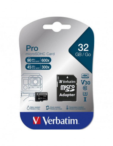 Verbatim Pro Micro Sdhc 32gb U3 Cl10...
