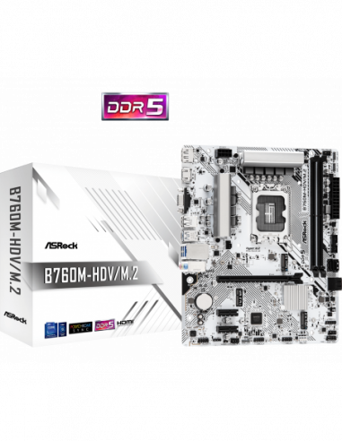 Motherboard AsRock B760M-HDV/M.2 DDR5...